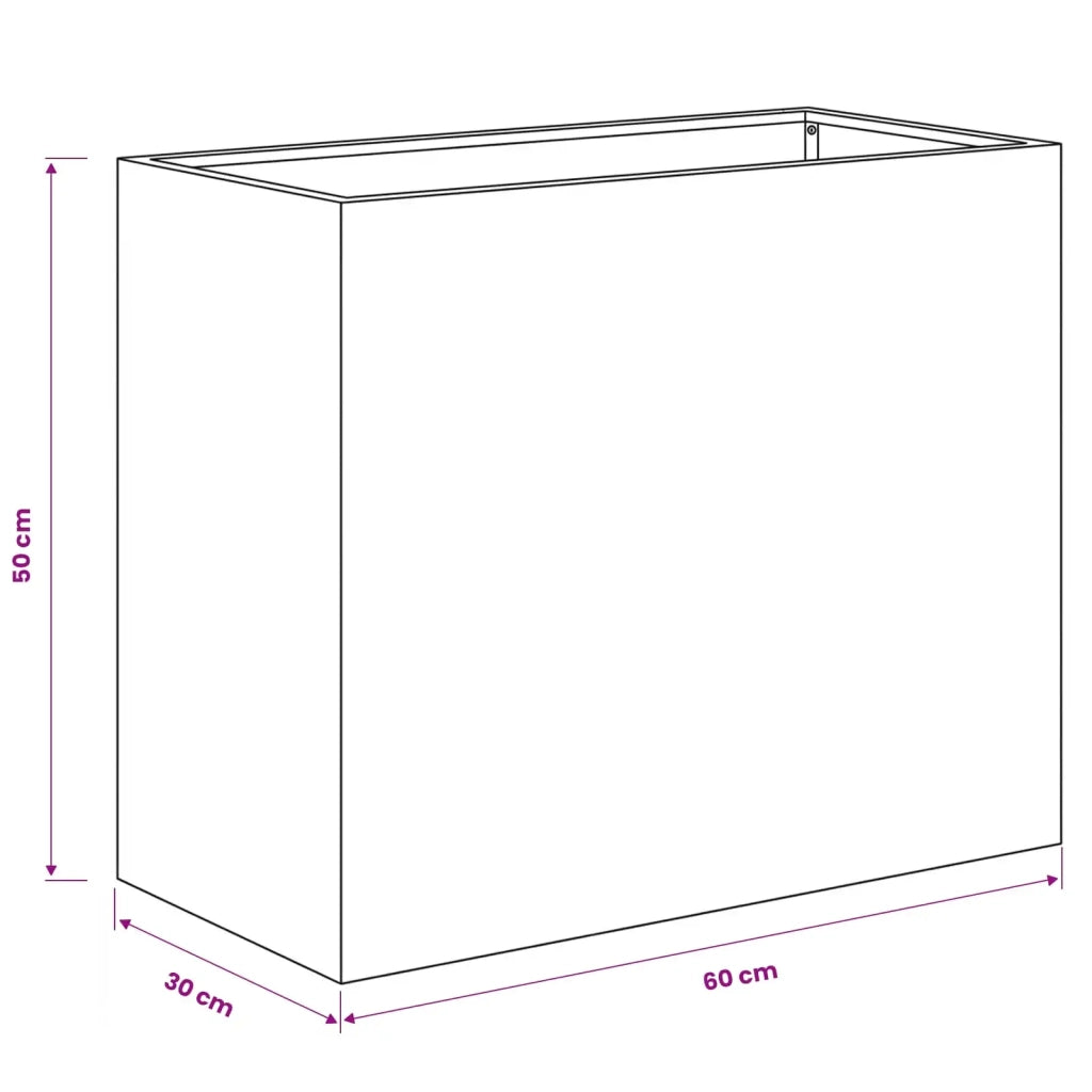 Vaso da giardino Bianco 60 x 30 x 50 cm 8005570