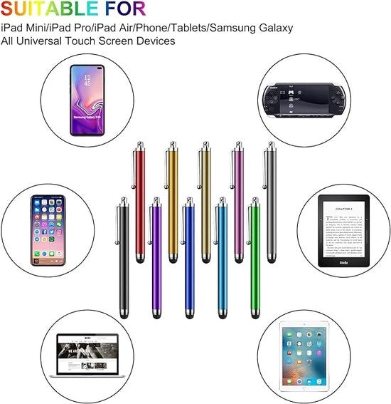 Penne Capacitive Universali per Tablet, iPad Mini, iPad Pro, iPad Air, Smartphone, Samsung Galaxy 10