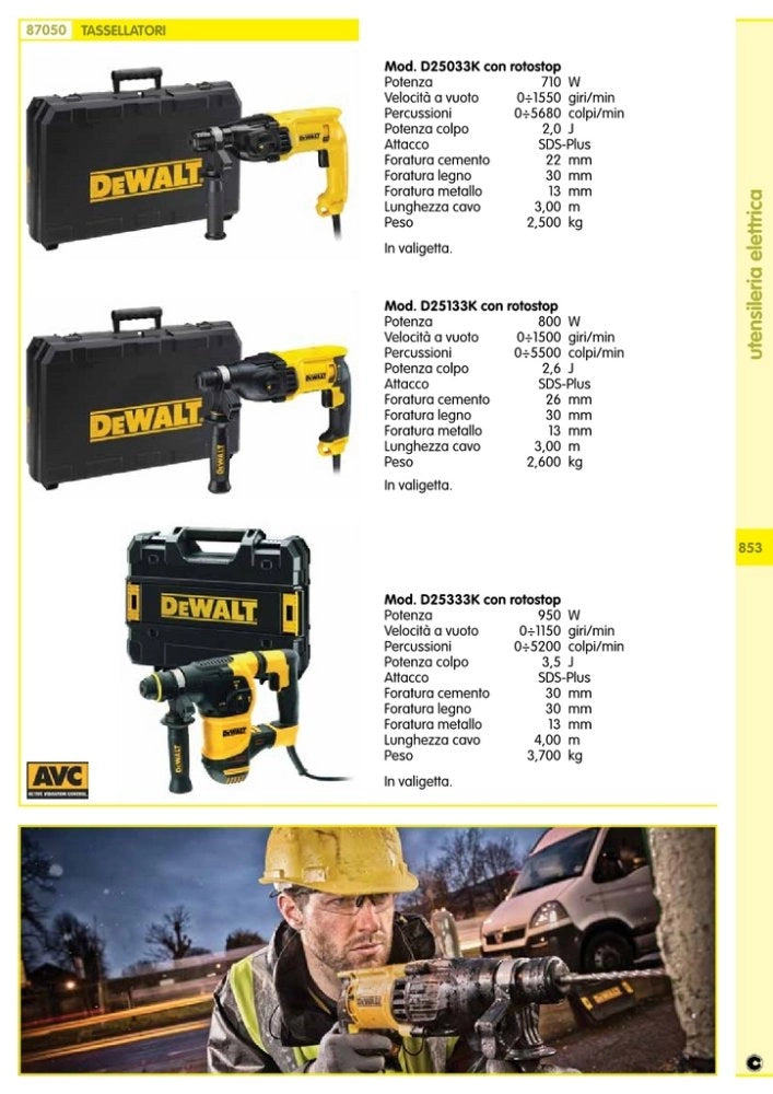 1pz dewalt tassellatore d25033k rotostop cod:ferx.8782