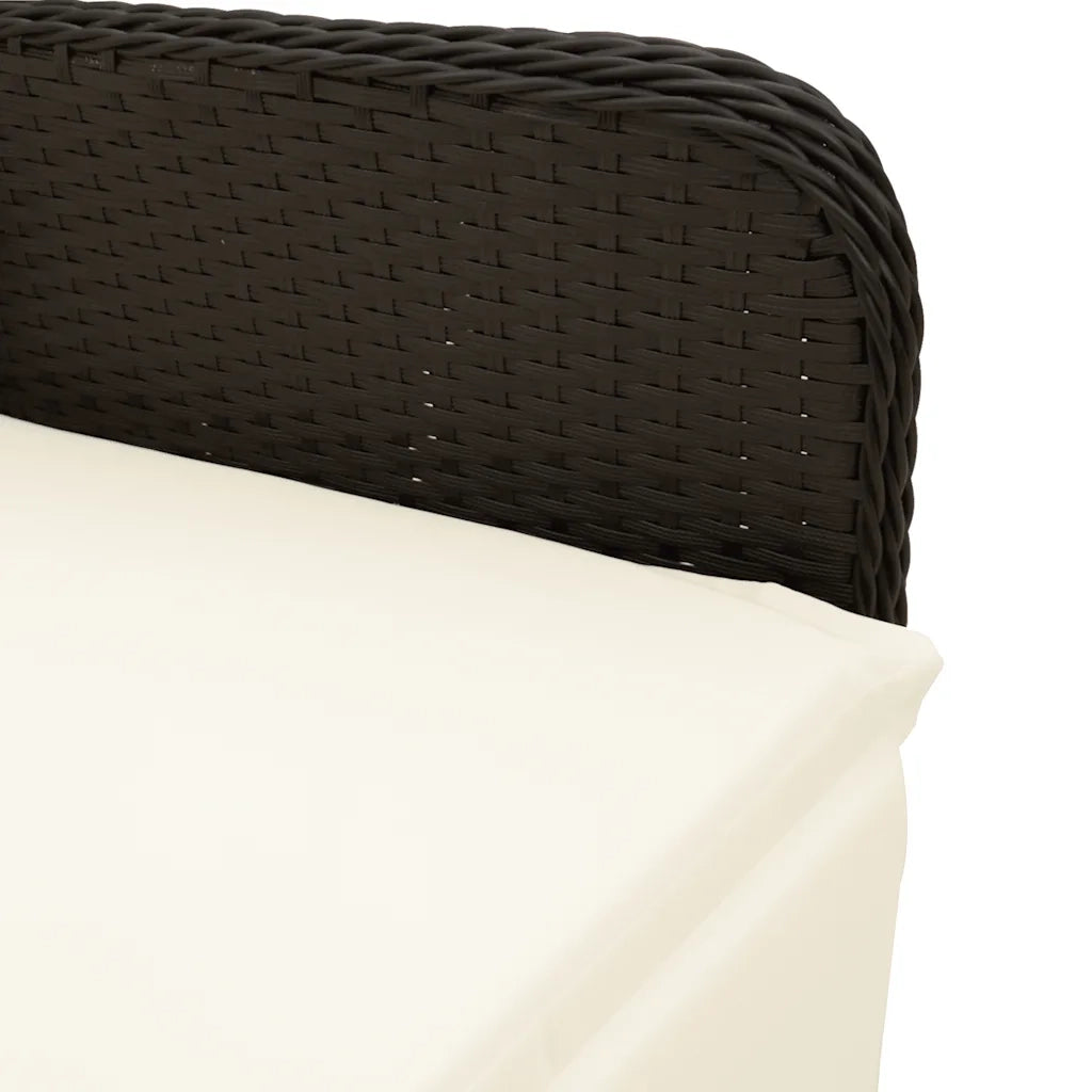Set Bistrò da Giardino 9 pz con Cuscini in Polyrattan Nero 3277142