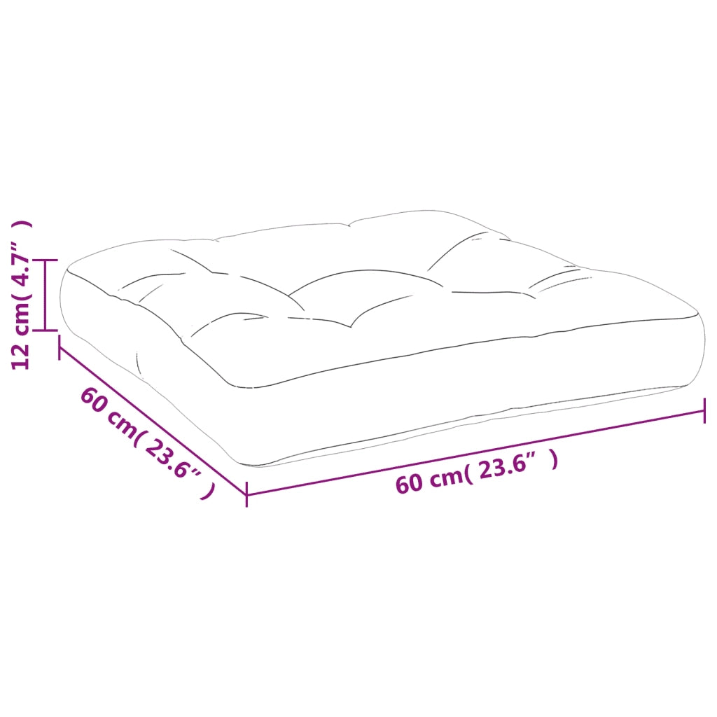 Cuscini per Pallet 2 pz Grigi in Tessuto 360668