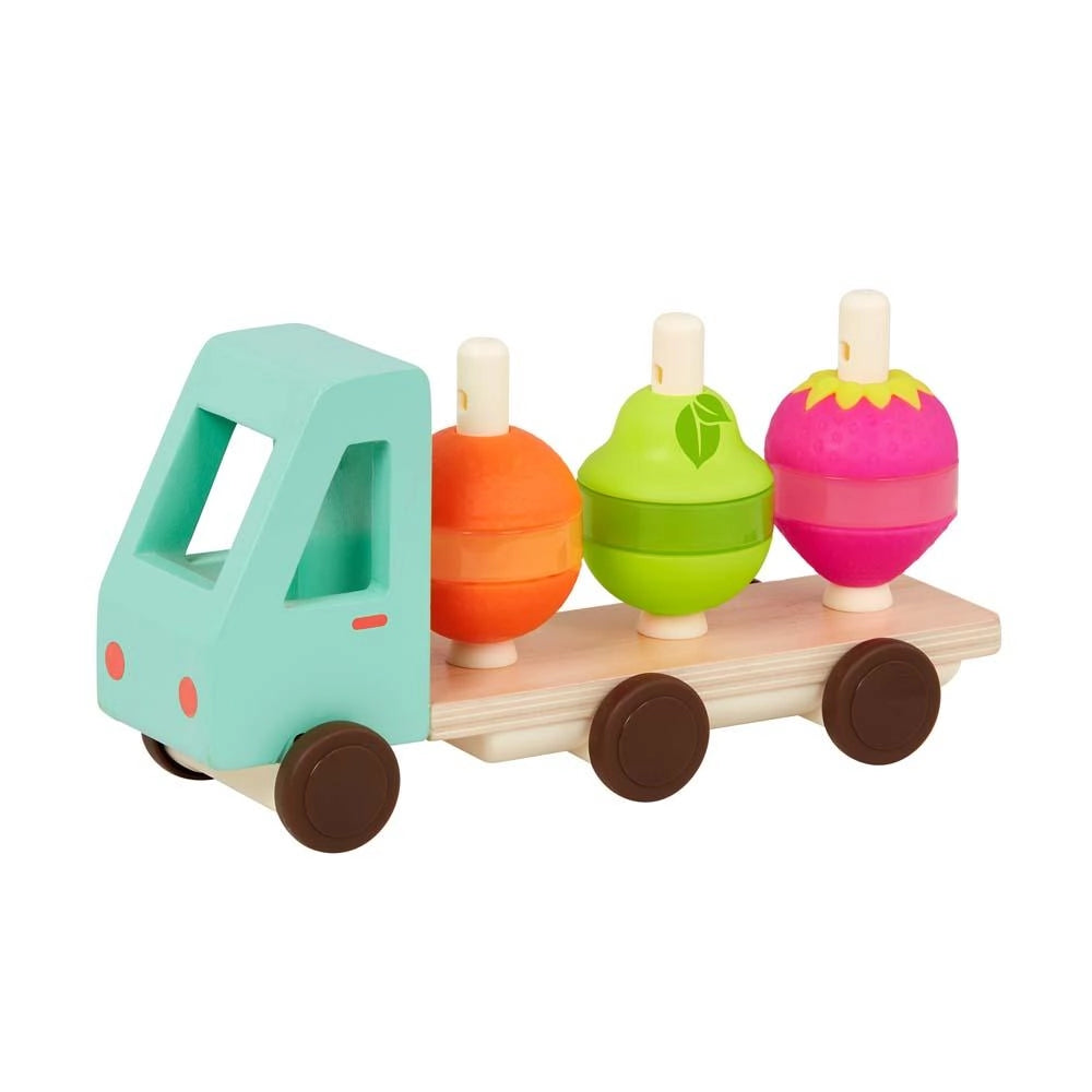 B. Toys - Wooden Fruit Truck Stacker