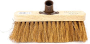 Borsetto per spazzola da 10 pollici con setole di cocco naturale morbide di maiale per uso interno ed esterno con connettore a clip in plastica