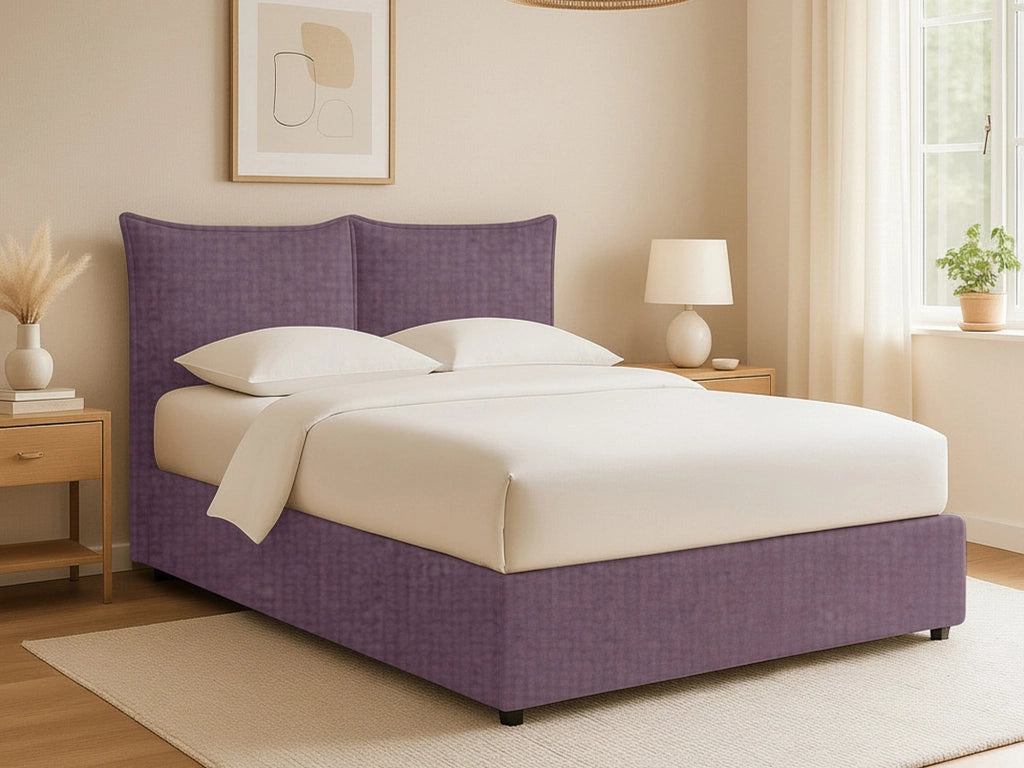 Newquay, Letto Singolo Sfoderabile Made in Italy, Viola Lilla