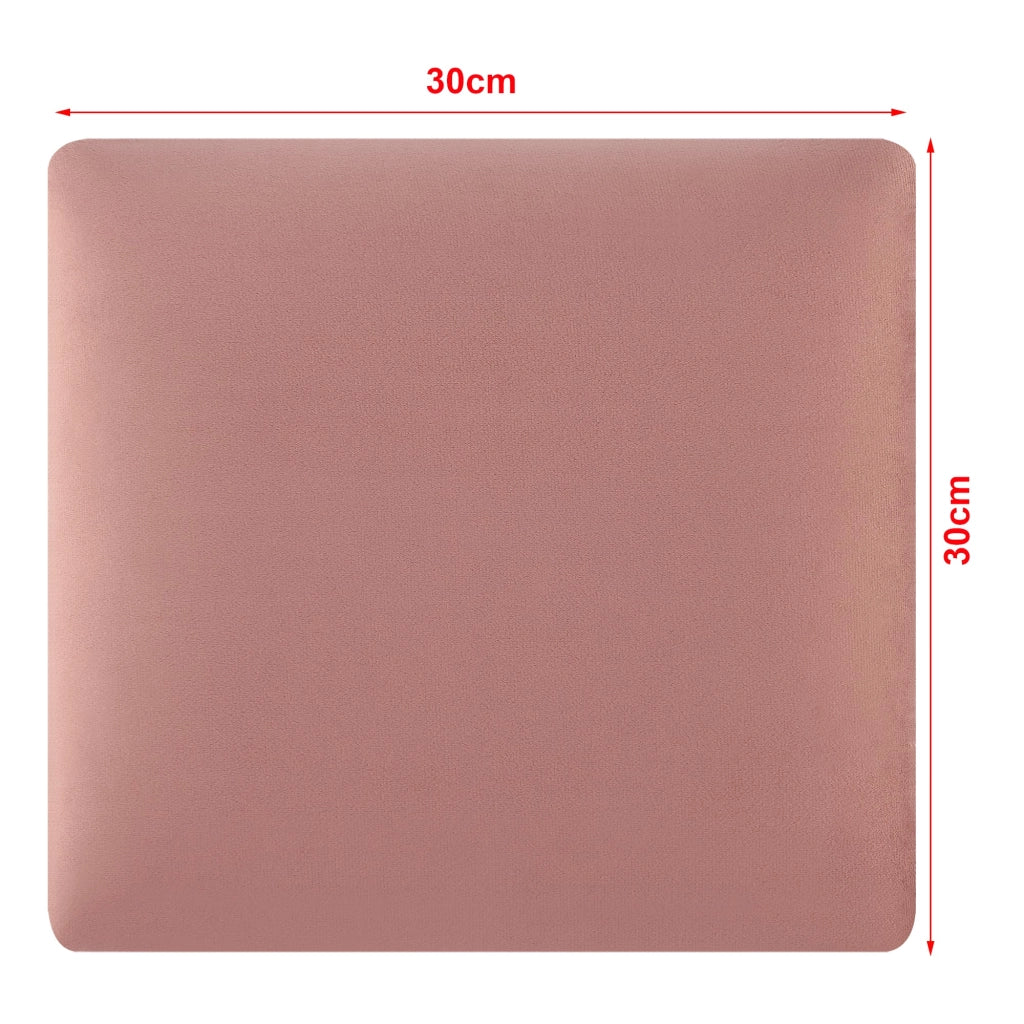 Set di 4 cuscini da parete in velluto 30 x 30 cm rosa 03_0010648