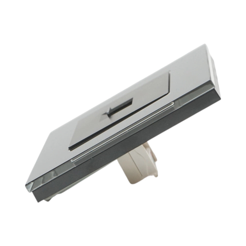 Presa internet CAT6 RJ45 nera con cornice in vetro 86x86mm