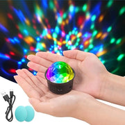 Disco Luce Rotativa Attivata da Suono Disco Bal Festa Illuminazione a Distanza Comando Vocale DJ - USB - Festa per Bambini Illuminazione di Natale Casa Disco Club Regalo - 1 pezzo