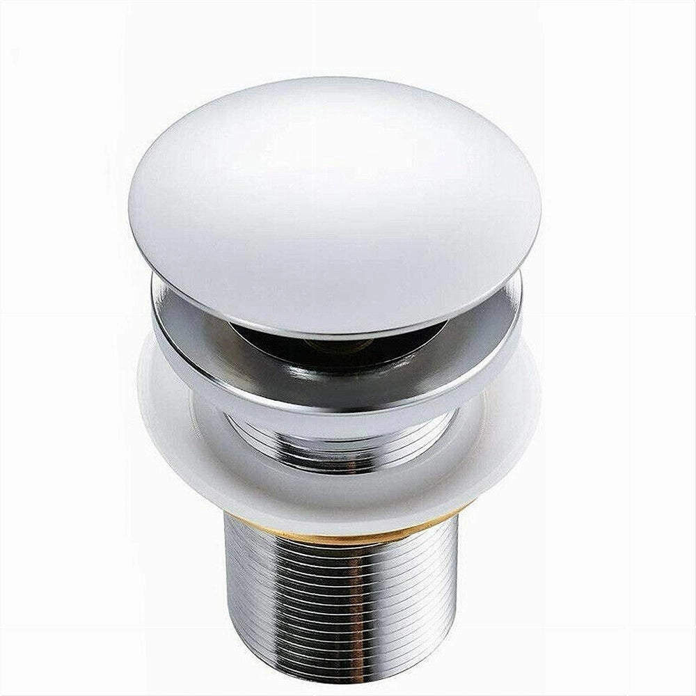 Trade Shop - Piletta Di Scarico Universale 1/4" Lavandino Pop Up Tappo A Pressione 9,8cm 59602 -