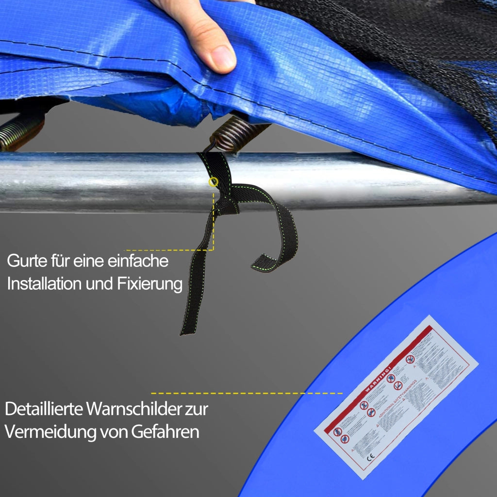 Copertura per Trampolino con Rete Sicurezza e Scala ¨C zephmum ¨C ? 244cm Multicolore