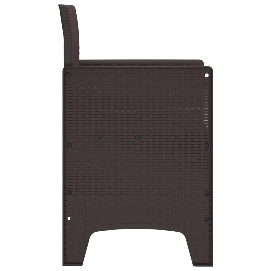 Sedia da Giardino 2 pcs Marrone 53 x 49 x 85 cm Polipropilene 847453