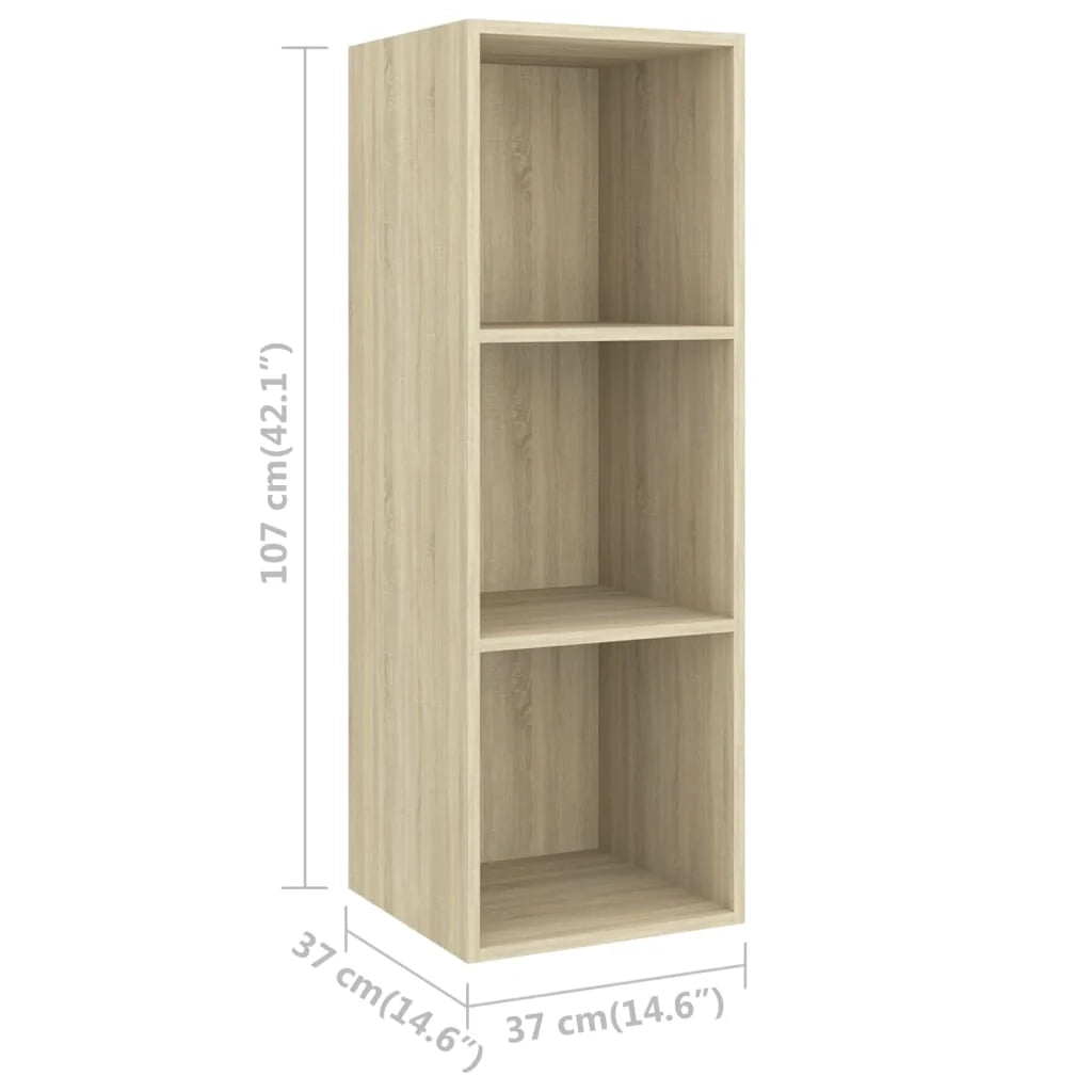Set di mobili credenza TV soggiorno camera da letto soggiorno 4 pezzi rovere sonoma legno ingegnerizzato marrone 02_0024817
