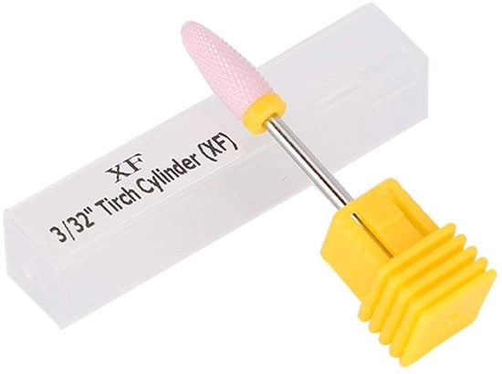 Kit di cura unghie cilindrico - Testine fine/medio/coarse - Set di cura unghie - Materiale ceramico - Antibatterico - Duraturo - Set di cura unghie