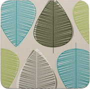 Set di supporti per bicchieri in vetro, set da 4, con cuscino in gomma.