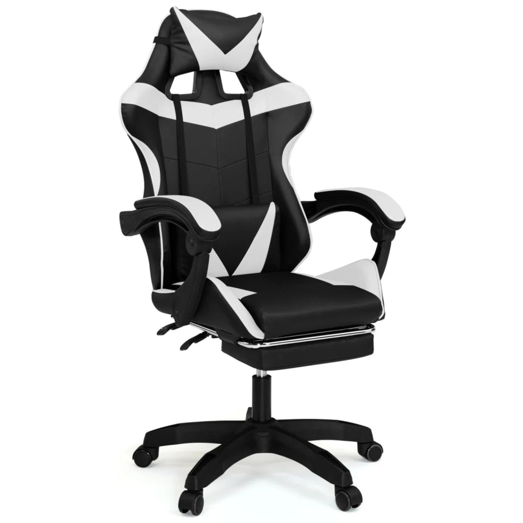 IDMarket - Sedia gaming, sedia ufficio nero e bianco ALEX