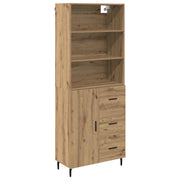 Credenza | Madia | Buffet da pranzo | Armadio da pranzo con cassetto Rovere artigianale 69,5 x 34 x 180 cm