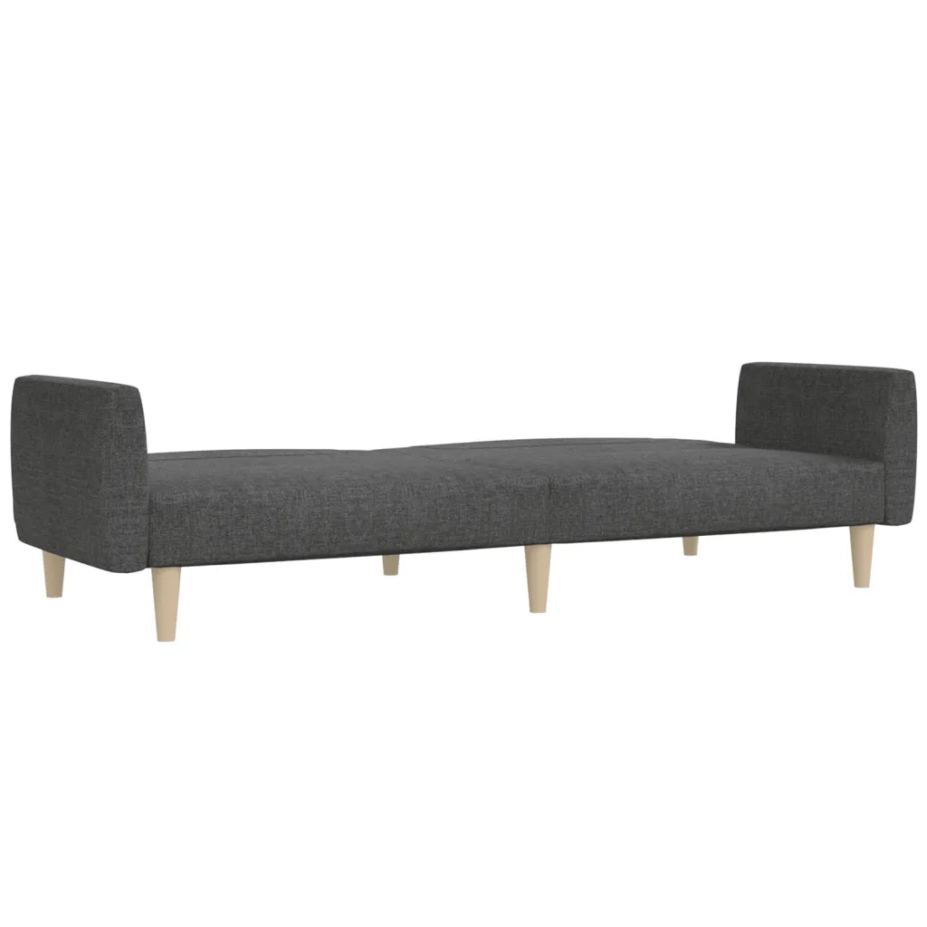 Divano letto | Sof¨¤ letto | Letto singolo a 2 Posti Grigio Scuro in Tessuto