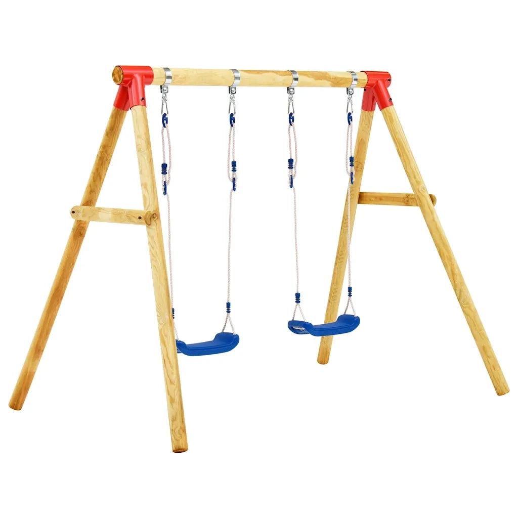 Set Altalena da Giardino 230x130x166 cm in Legno di Pino 279062