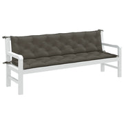 Cuscini Panca Giardino 2pz Grigio Scuro Mélange 200x50x7 cm 4002631