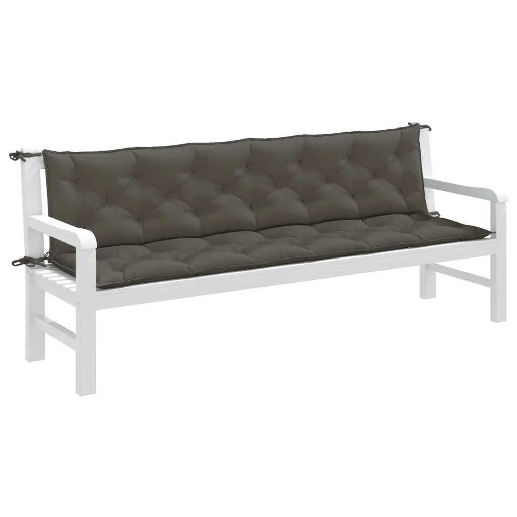 Cuscini Panca Giardino 2pz Grigio Scuro Mélange 200x50x7 cm 4002631