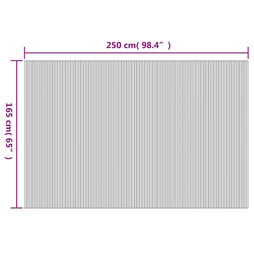 Divisorio Ambienti Marrone Larghezza 250 cm Altezza 165 cm in Bambù 376992
