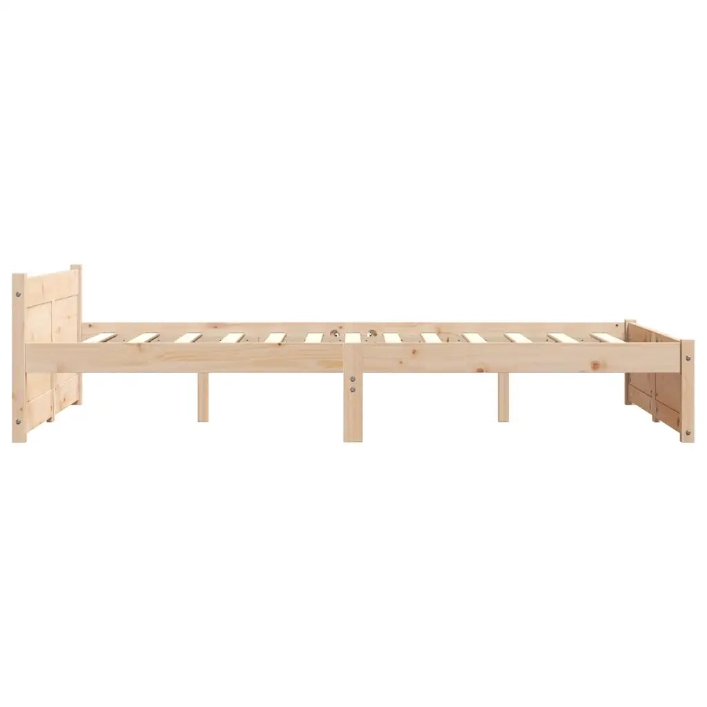 Giroletto senza Materasso-Struttura Letto Ambrato in Legno Massello 120x200 cm 489707