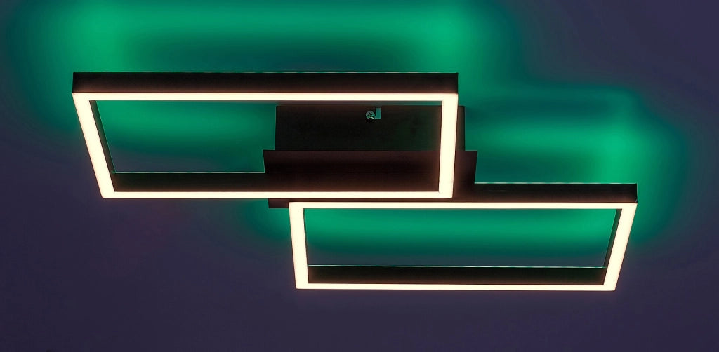 Plafoniera LED 40W RGB dimmerabile nera Rabalux 71032