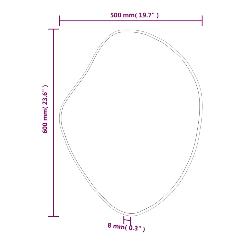Specchio da Parete Dorato 60x50 cm 348251