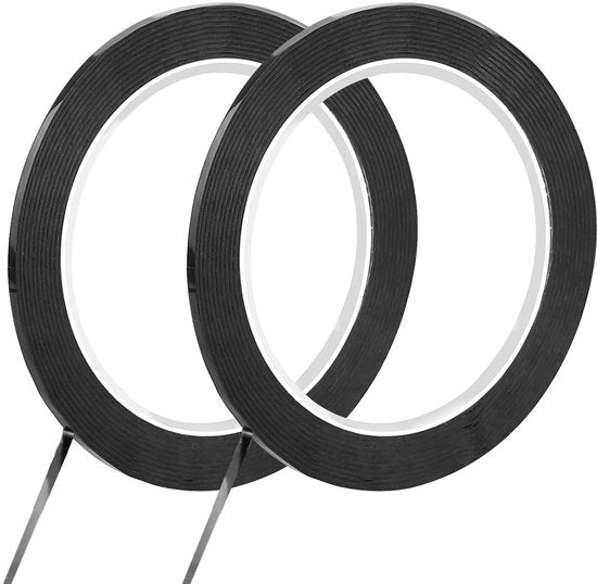 Tappo da Disegno 3mm x 66m - Tappo Autoadesivo - Tappo Sottile Nero - Tappo a Griglia - Marcatura - Per Ufficio/Scolastico - Tappo di Marcatura
