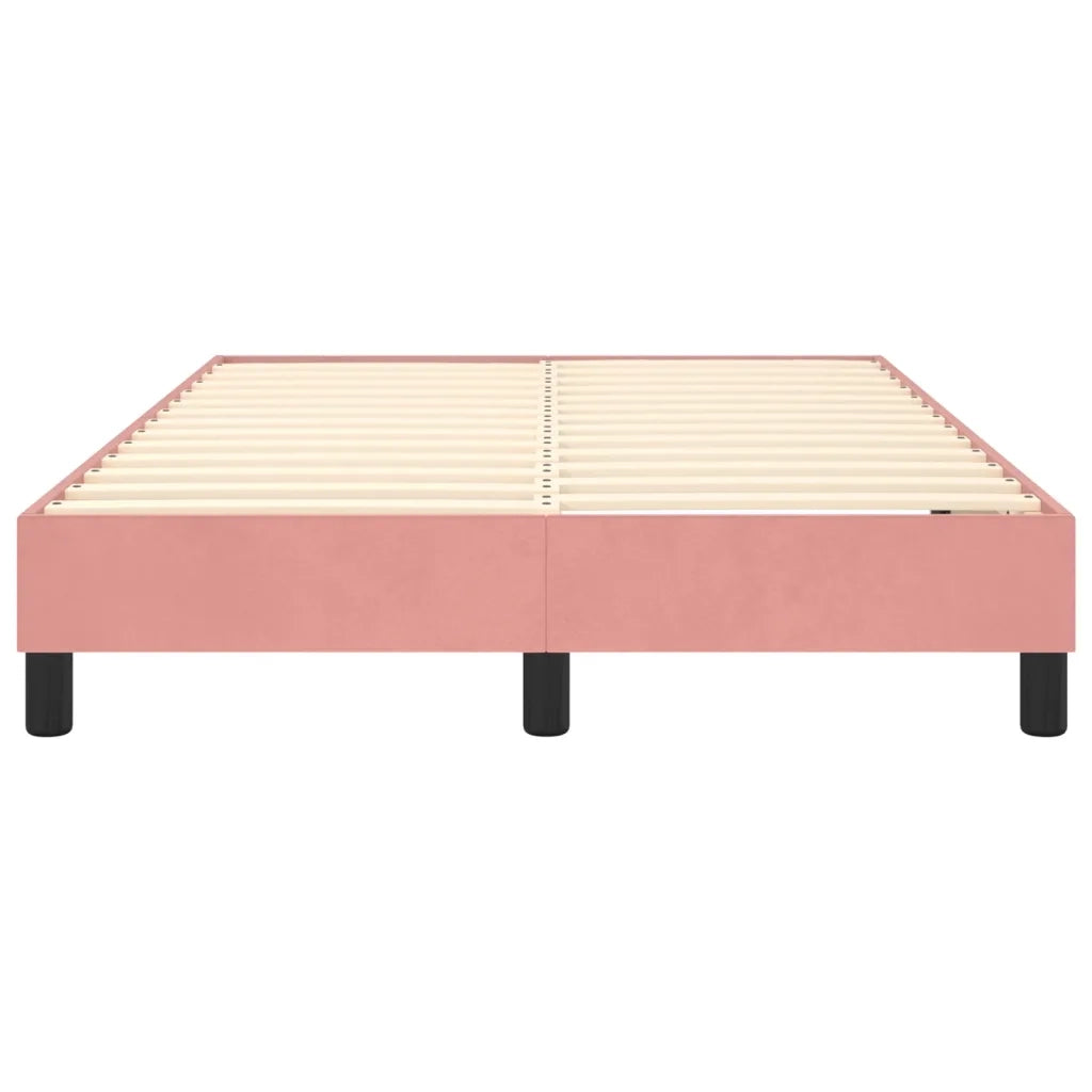 Struttura Letto a Rete a Molle Rosa 120x200 cm in Velluto 3120765