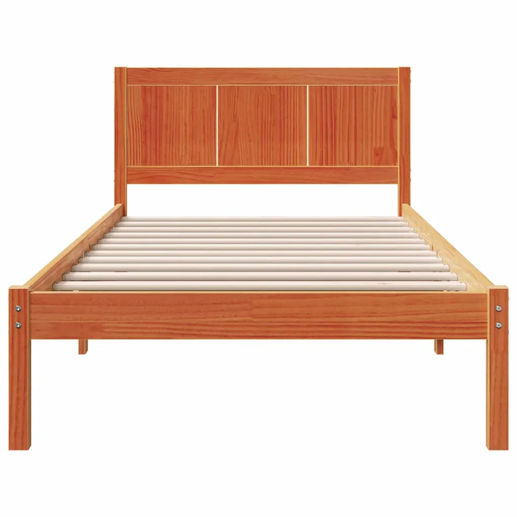 Letto singolo | Letto per adulti | Struttura del letto Marrone 100 x 200 cm Legno massello di pino
