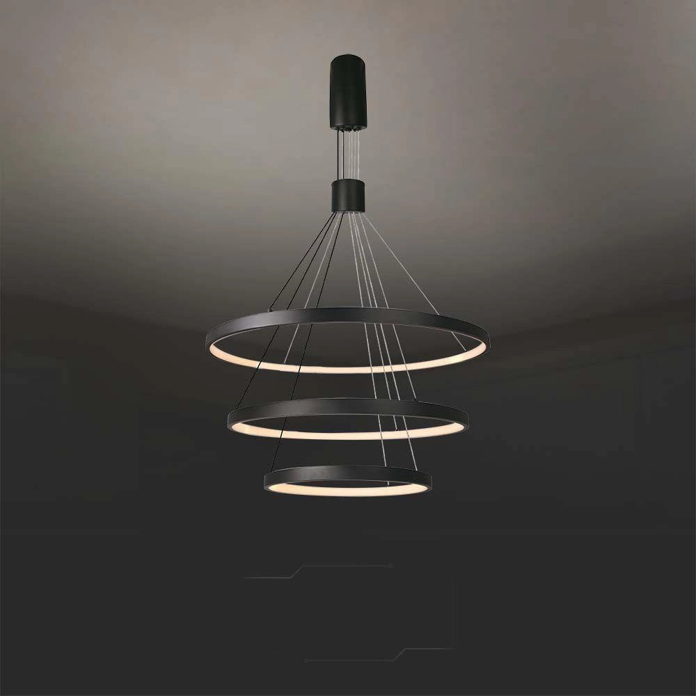 Lampada a sospensione LED dimmerabile nera 3000K V-TAC
