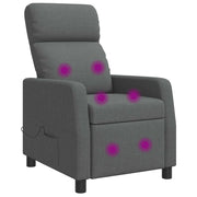Poltrona Massaggiante Grigio Scuro Tessuto 42035098