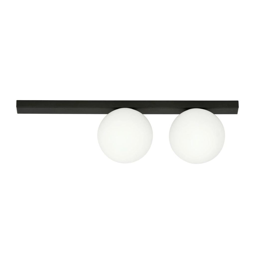 Plafoniera Emibig FIT 2, 2xE14 nero/bianco 60cm metallo