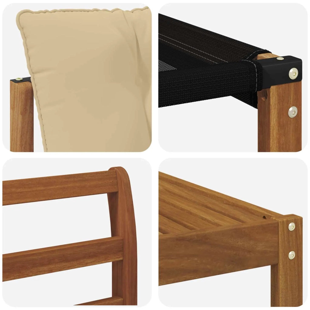Set di divani da esterno con cuscino 6 pcs Naturale e Beige 3368692