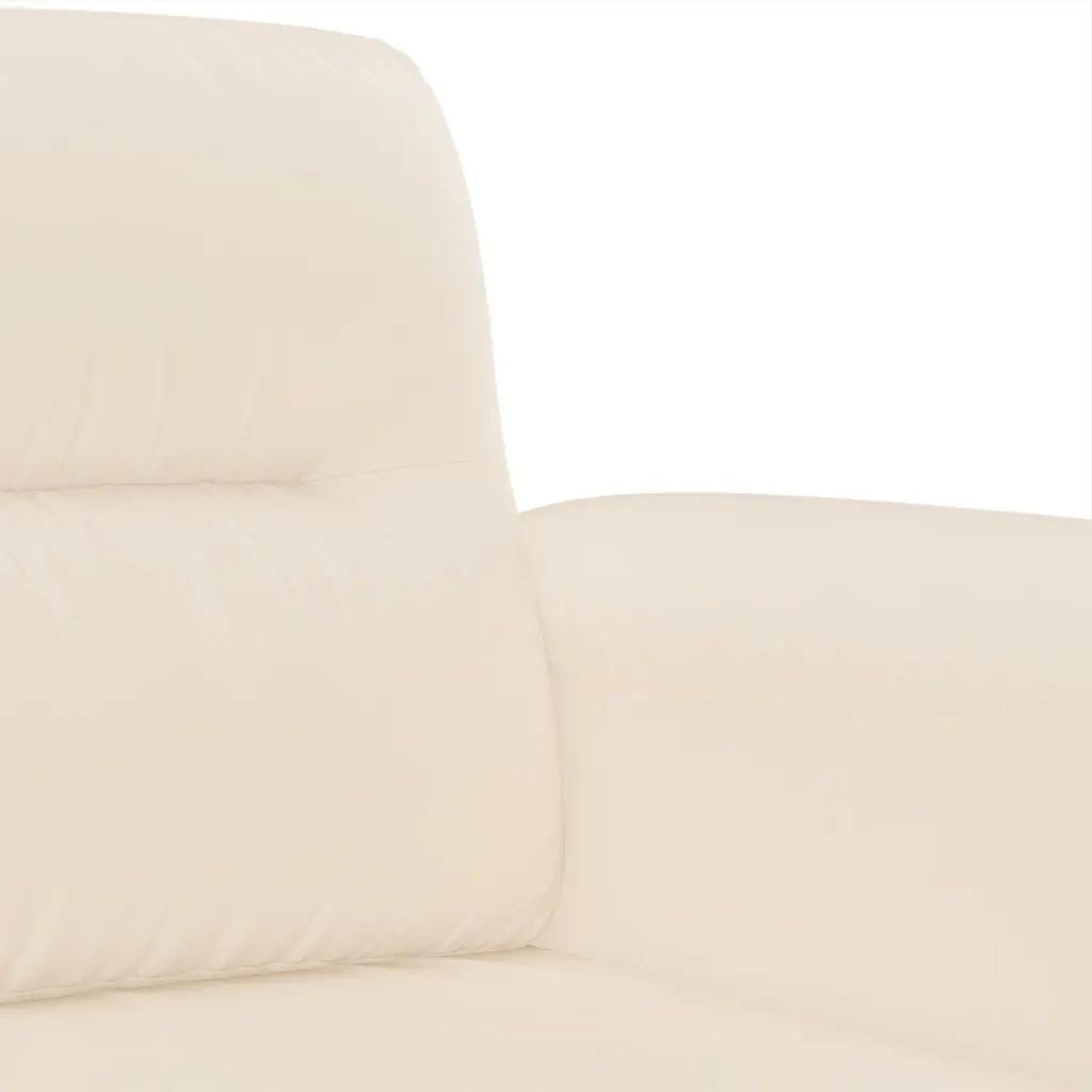 Set Divani 2 pz con Cuscini Beige in Tessuto Microfibra 3202319