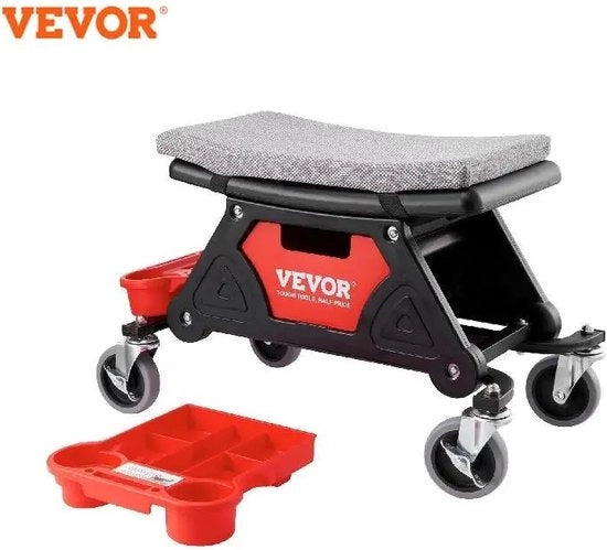 Cruk Ergonomica con Ruote - Sedia di Lavoro - Sedia di Lavoro con Ruote - Sedia Bassa - Sedia di Lavoro con Ruote - Banca per le Gambe - Sedia di Lavoro per Garage - Sedia Ergonomica per Lavoro - Sedia di Lavoro per Garage - Peso Massimo 150 kg