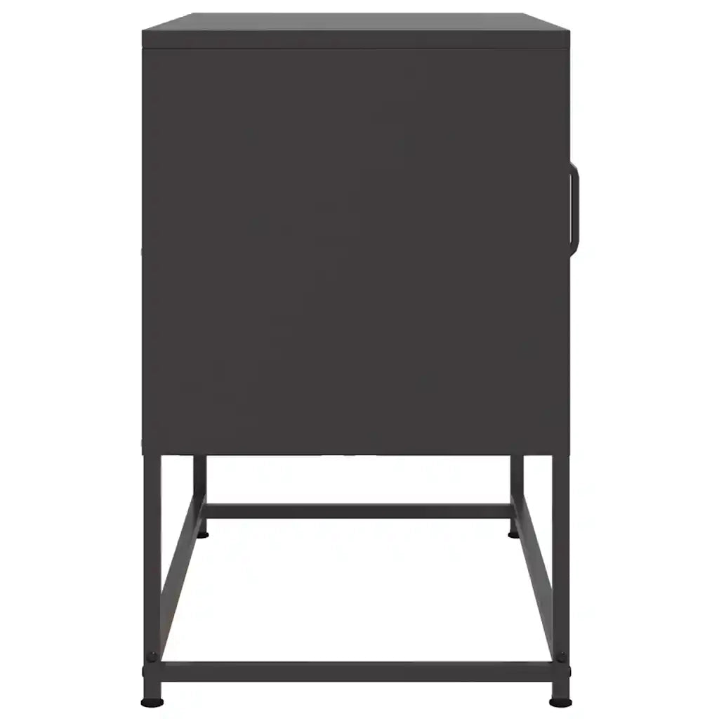 Mobile TV Nero 68x39x60,5 cm in Acciaio 846518