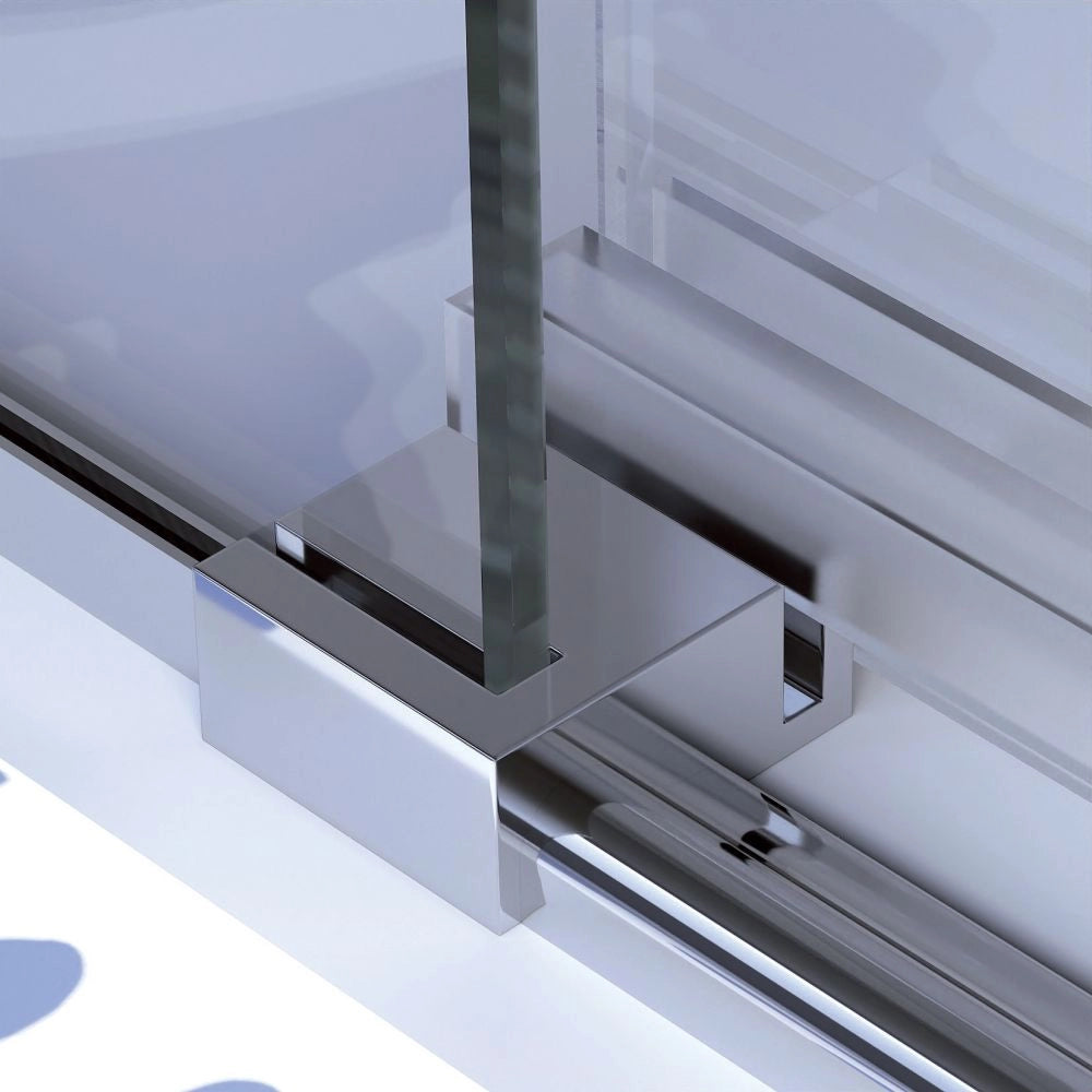 Box doccia 2 lati Fisso + Scorrevole Cristallo 8 mm Giava - Nice Soft Close - Misura: 80 x 100 x h190 cm