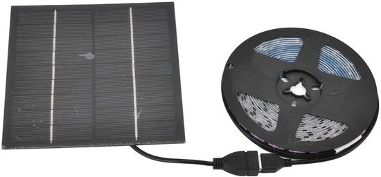 Strisce di illuminazione per la crescita delle piante - Lampada LED alimentata da energia solare - Rapido scambio di calore - 3m - Utilizzo indoor e outdoor - Per giardino e serra