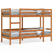 Letto singolo | Letto per adulti | Letto a Castello Marrone Cera 90x190 cm in Legno di Pino