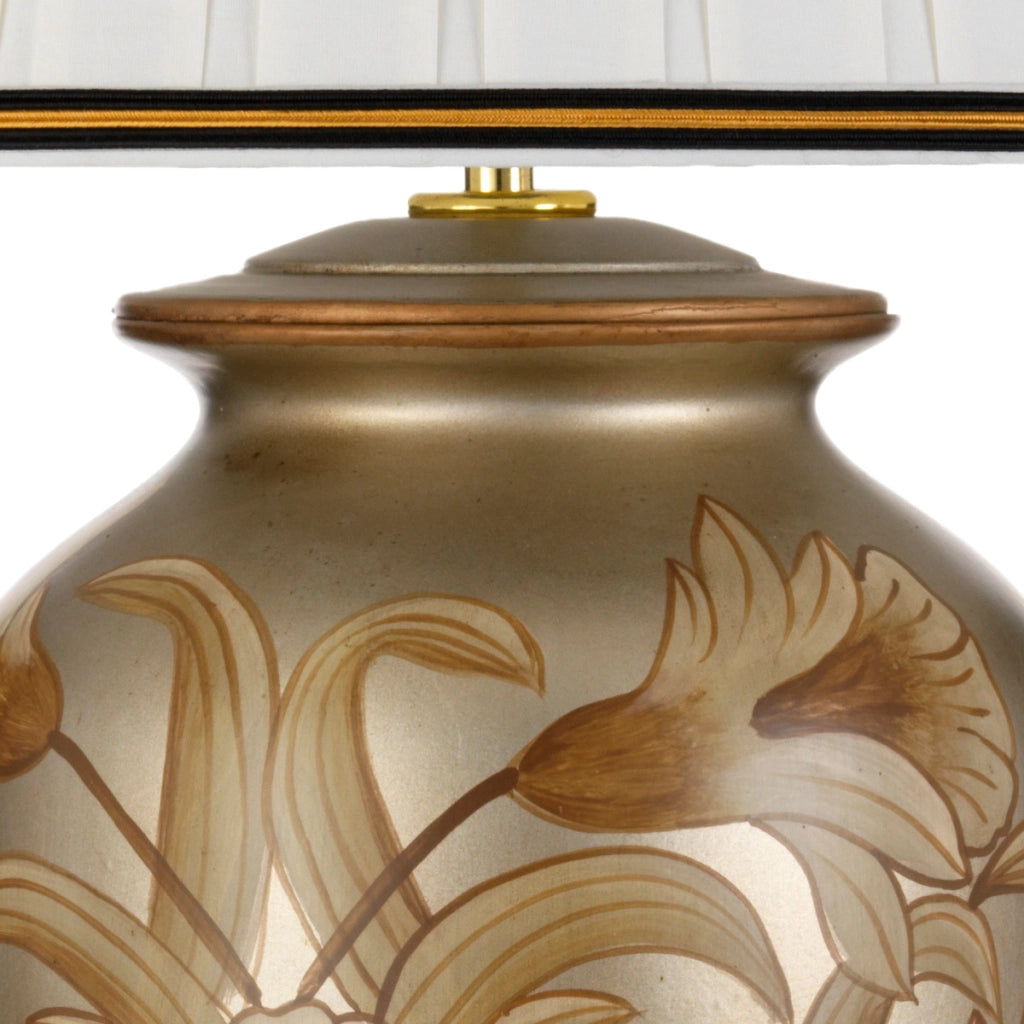 Lampada da tavolo ceramica argento/oro Dian E27 60W