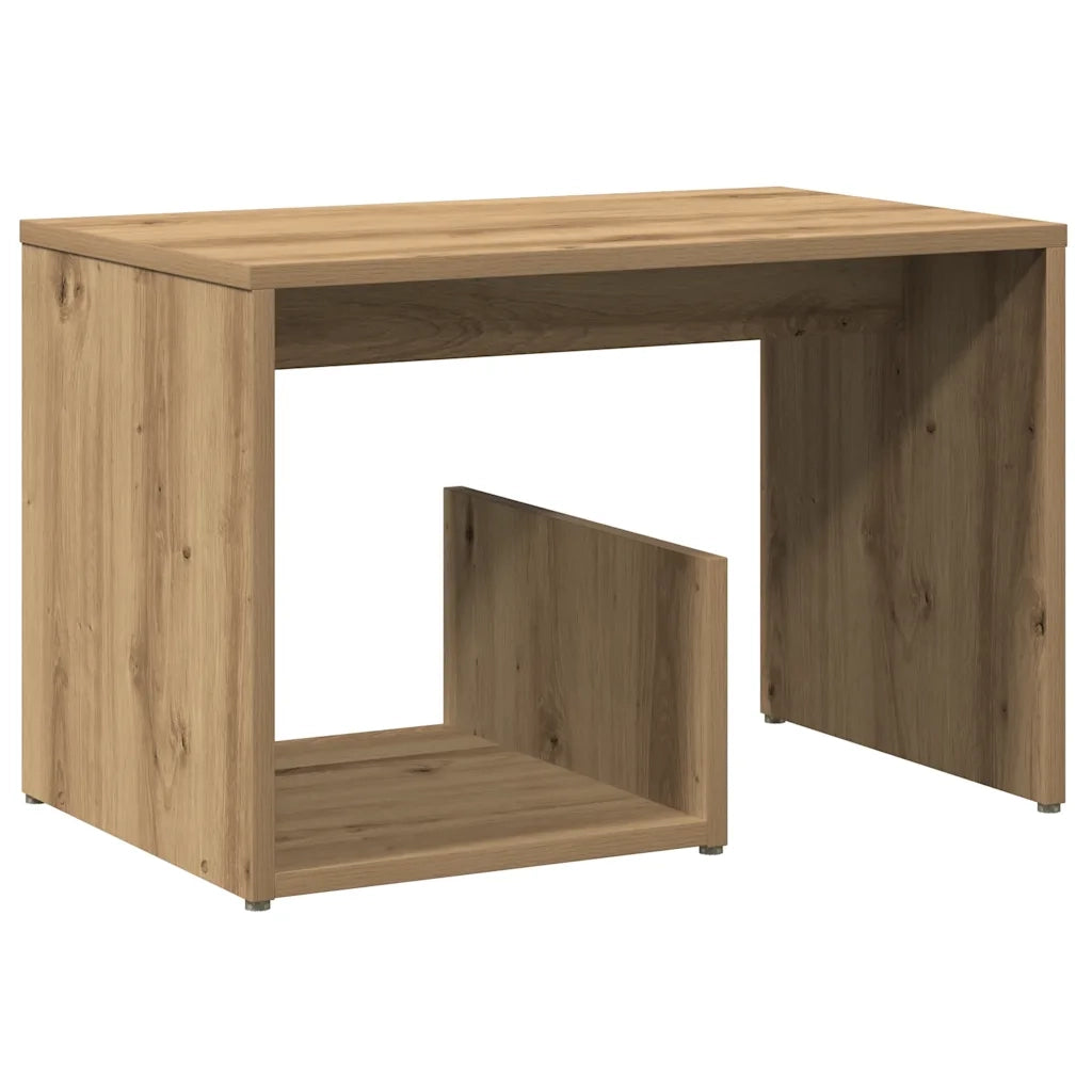 Tavolino-Tavolino da soggiorno-Tavolo Rovere Artigianale 59x36x38 cm in Legno Multistrato