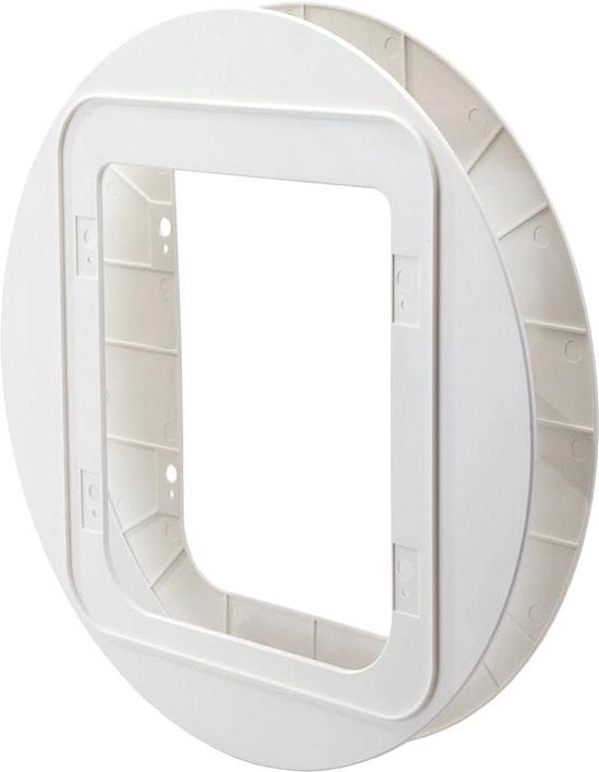 Adattatore di montaggio per Microchip Huisdierluik Connect - Gatto - Piccolo cane - Porta in vetro - Finestra - 2 pezzi - Bianco