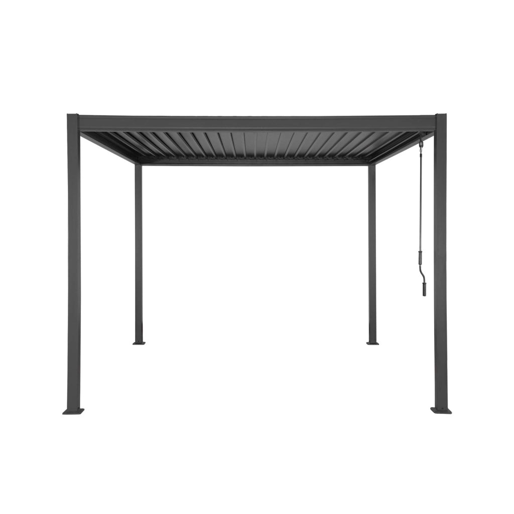 Pergola bioclimatica 3x3m in alluminio e acciaio con lamelle