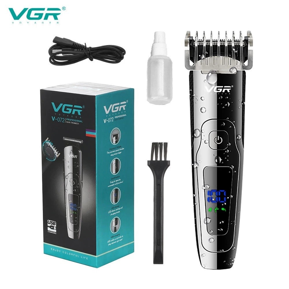Tagliacapelli Professionale Impermeabile Ricaricabile Usb Trimmer Barba Vgr V072
