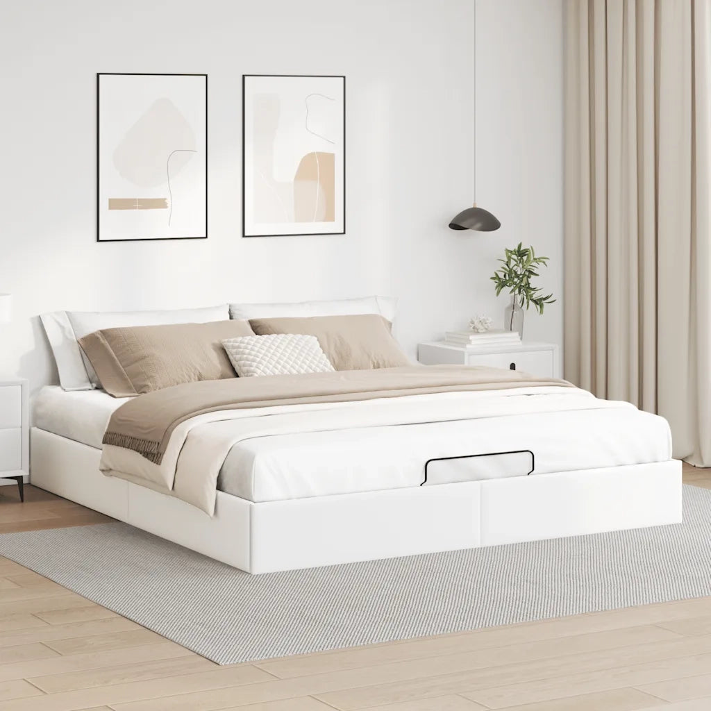 Struttura Letto Pouf senza Materasso 180x200 cm Similpelle