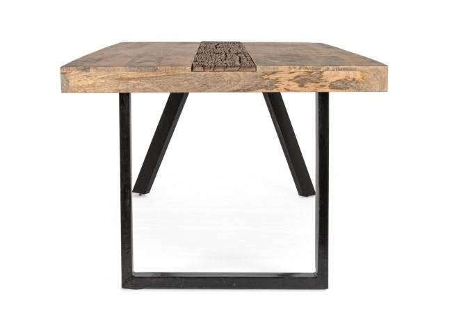 Tavolo da Pranzo 200x100x77 cm in Acciaio e Legno