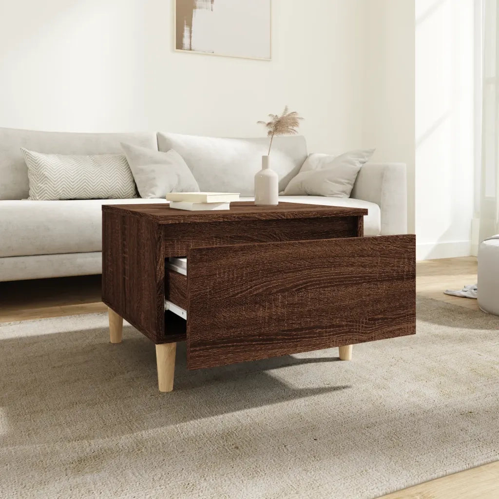 Tavolino da salotto | Tavolino da caff¨¨ | Tavolino da Soggiorno Rovere Marrone 50x46x35cm Legno Multistrato