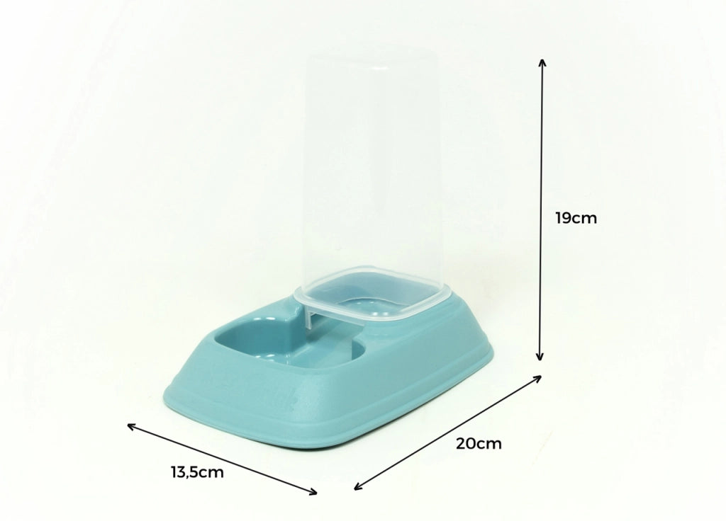 Dispenser Cibo/Acqua 0,7L Per Animali Modello 700083 Colore Azzurro