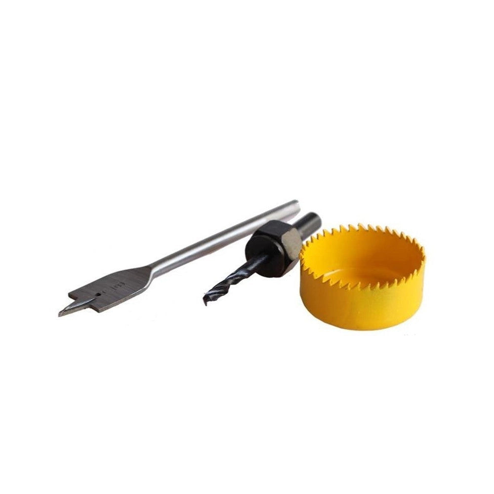 Trade Shop - Punta Trapano Per Foro Set 3 Pezzi Frese Fresa A Tazza Circolare Legno Plastica -